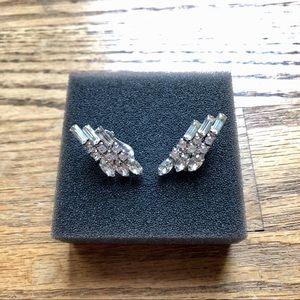 4/$25 Clip on Earrings Diamond Design Fancy Silver